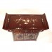 LK 20/000211/3.5 Rosewood Altar Cabinet 2 Drawer 2 Door with Inlaid Mother of Pearls Mahogany Finish