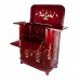 Mother of Pearls Inlaid Rosewood Corner Round Mini Bar Cabinet with Mahagony Finish