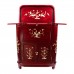 Mother of Pearls Inlaid Rosewood Corner Round Mini Bar Cabinet with Mahagony Finish