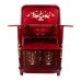 Mother of Pearls Inlaid Rosewood Corner Round Mini Bar Cabinet with Mahagony Finish