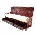 Rosewood 72" High Back Sofa Bed and 3 Drawer Floral Design Mop with Mahagony Finish