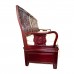 Rosewood 72" High Back Sofa Bed and 3 Drawer Floral Design Mop with Mahagony Finish