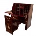 Rosewood Writing Desk 1 Drawer 1 Door W/ Hidden Chair inlaid with Mother of Pearls in Mahagony finish