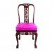 Rose Wood 6 Seater Oval Dining Set with Mother of Pearls Inlaid,Tiger Leg and Grape carving Design