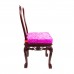 Rose Wood 6 Seater Oval Dining Set with Mother of Pearls Inlaid,Tiger Leg and Grape carving Design