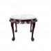 Rose Wood 6 Seater Oval Dining Set with Mother of Pearls Inlaid,Tiger Leg and Grape carving Design