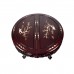 Rose Wood 6 Seater Oval Dining Set with Mother of Pearls Inlaid,Tiger Leg and Grape carving Design