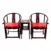 Rosewood 3 Pcs Monk Design Chair 