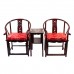 Rosewood 3 Pcs Monk Design Chair 