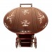 Rosewood Tea Trolley With Folding Leaf inlaid with Mother of Pearls in Mahagony Finish