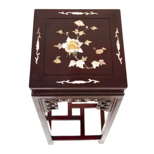 Square Flower Stand Longlife Design With Mother of Pearls Mahagony Finish