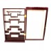 LK96/0001 /3.5 Wall Hanging Curio Cabinet Mop with Mahogany Finish