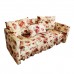 Three Seater Sofa Cum Bed Floral Design White Color - MDF MR908