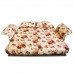 Three Seater Sofa Cum Bed Floral Design White Color - MDF MR908