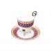 China vintage Iridescent Footed Gold Cut-out Tea Cup Set - LKJW-TS01