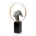 Resin Horse with Metal Circle & Marble Base, Small - A22912S