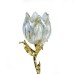 Glass & Alloy Flower with Crystal Base, Small - A24029S