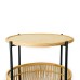 Bamboo Sidetable w/ Removable Basket, Natural-F20601