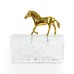 Brass Horse W/ Crystal Base - A24216