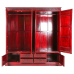 Solid Rosewood Four Door Wardrobe with Dark Red Cherry  - D-B02