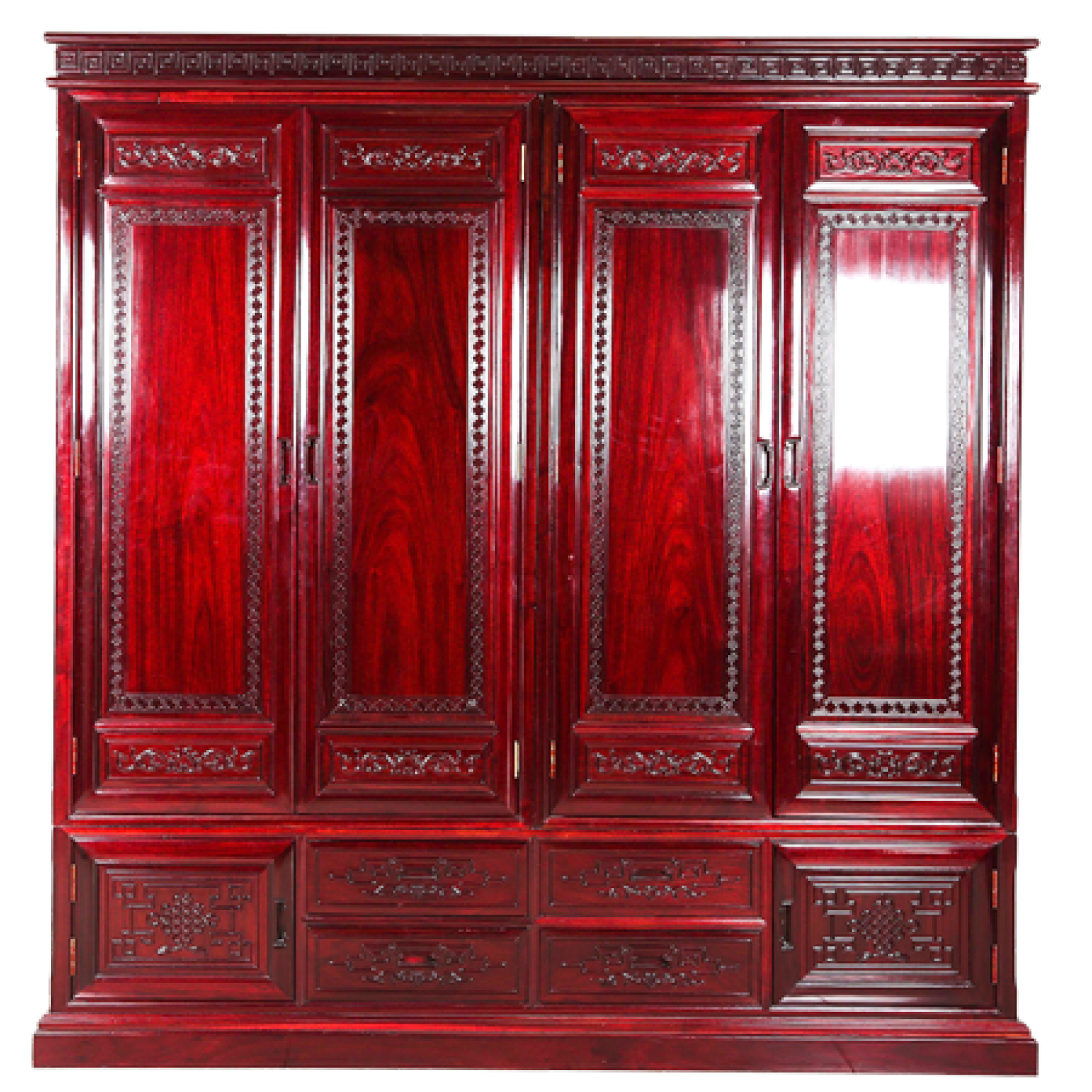 Red wood wardrobe deals