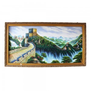 Vintage Original Hand Painted Oil Painting Great Wall Of China Chinese Landscape Single Copy CPOILP-3