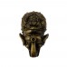 Handmade Poly Brass Color Elephant and Frog Animal Figurine Statue - YCELFG
