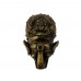 Handmade Poly Brass Color Elephant and Frog Animal Figurine Statue - YCELFG