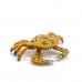 Handcrafted Bejeweled Wish Fulfilling Crab Figurine  Jewelry Trinket Box With Gems Orange Color YHX-CRB01