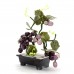 Asian Vintage Chinese Artificial Jade Mixed Grapes Bonsai Tree With Marble Small YJH-GRPS09
