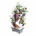 Beautiful Vintage Chinese Artificial Jade Grape Violet Pink Bonsai Tree With Marble Big YJH-GRPS12