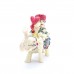 Porcelain Handmade Colorful Elephant With Kids Figurine Statue Small - YJLB-ELF01