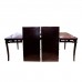 Dark Cherry 7 Piece Elegant Oriental Dining Table Set Corner Round Rectangular Shape - YSN0617