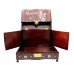 Oriental Rosewood Jewelry Box with Mother Of Pearls Inlaid Open Three Side for Jewelry and Precious Ornaments Cherry Finish with Gold Brass Metal Hinges CBJB-001