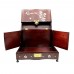 Oriental Rosewood Jewelry Box with Mother Of Pearls Inlaid Open Three Side for Jewelry and Precious Ornaments Cherry Finish with Gold Brass Metal Hinges CBJB-001
