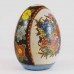 Vintage Satsuma Egg, Satsuma Pottery Egg Of 4 Inch Size With Hand Painted Floral Design In White And Black Finish CHE4-01