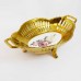 Vintage Style Fruit Basket Snack Tray With Gold Finish For Home Decoration Stable Base CPFBGD-01