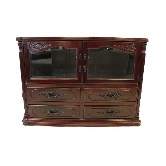 Rosewood TV Console Dark Red Cherry Finish FS-G864