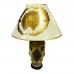 Oriental Porcelain Table Lamp with Shade For Bedroom Golden Yellow HLNT-01