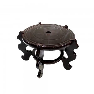 Handmade Craftsmanship 7" Five Leg Brown Fishbowl Planter Stand made of Wood Holds Vases Fish Bowl Plants and Antiques LK95-7IN01