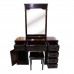 Solid Rosewood Single Mirror Dressing Table and Stool Dark Cherry Finish YS-636 DRT