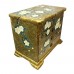 Oriental Lacquer Finish Jewelry Box with Flower and Birds Painting Gold & Green Color YSYDB01