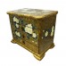 Oriental Lacquer Finish Jewelry Box with Flower and Birds Painting Gold & Green Color YSYDB01