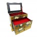 Oriental Lacquer Finish Jewelry Box with Flower and Birds Painting Gold & Green Color YSYDB01