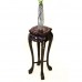 Solid Rosewood Handcrafted Curve Flower Stand with Mother of Pearls inlaid and Tiger Legs Dark cherry finish - LK 95-000254